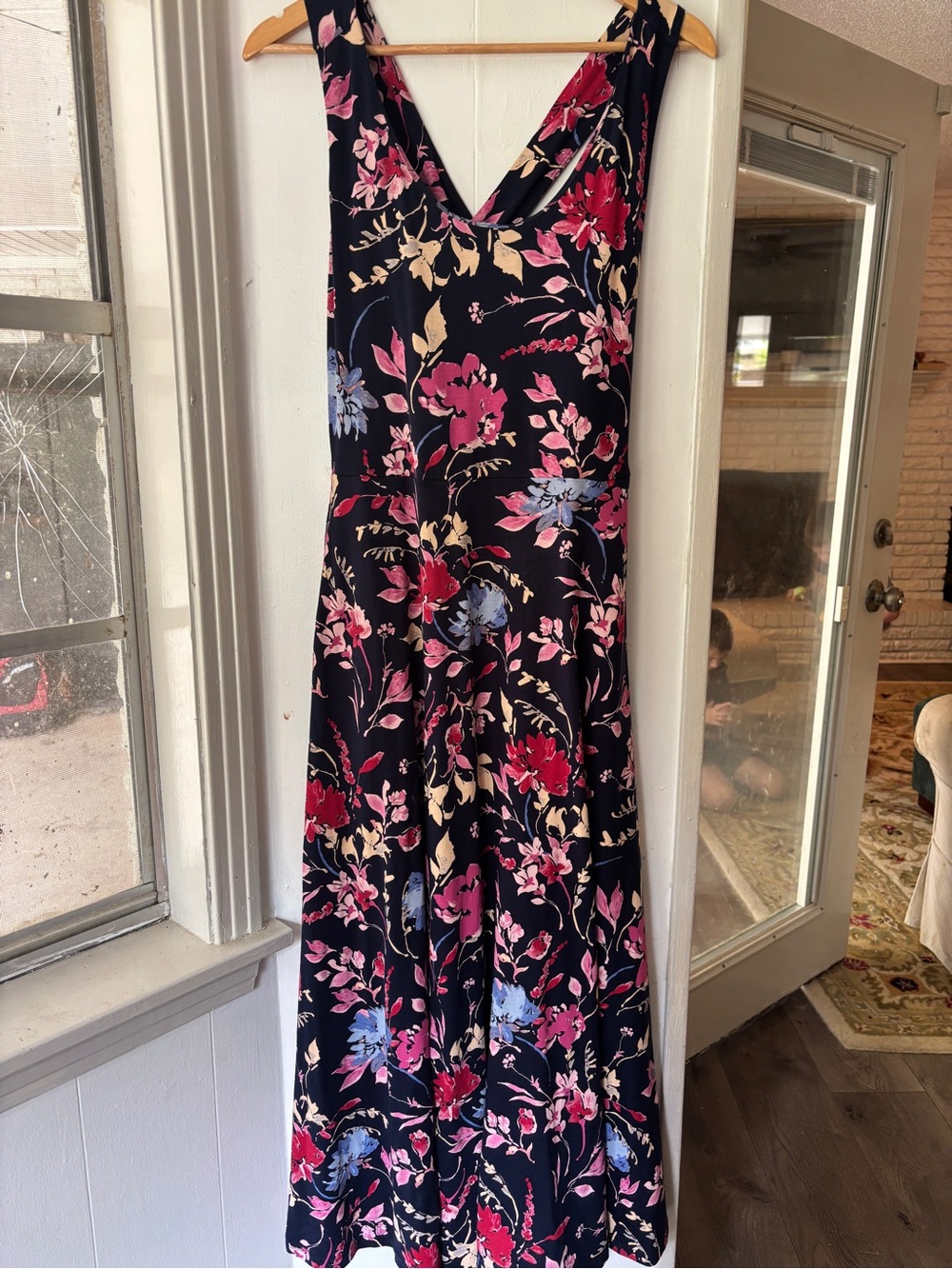Pact Maxi Navy Crossback Floral Cotton Large